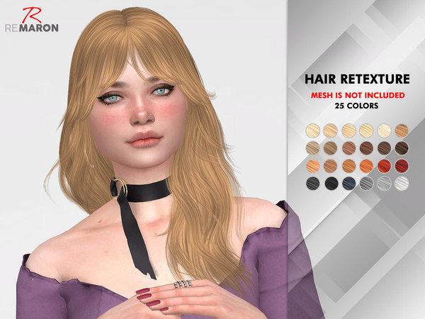 Sims 4 ON1020 Hair Retexture by remaron at TSR