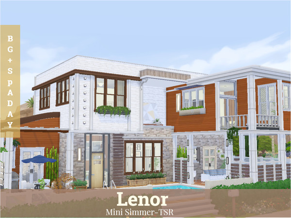 Sims 4 Lenor modern house by Mini Simmer at TSR
