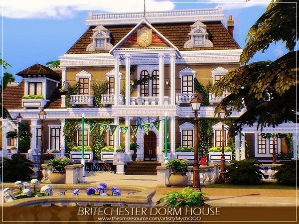 Sims 4 Britechester Dorm House by MychQQQ at TSR
