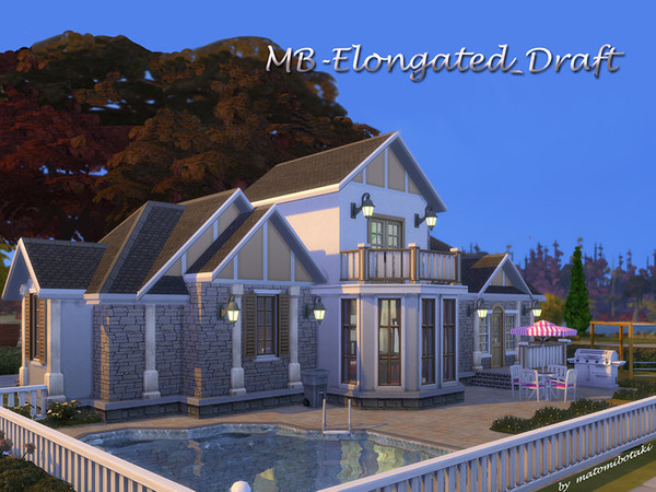 Sims 4 MB Elongated Draft family home by matomibotaki at TSR