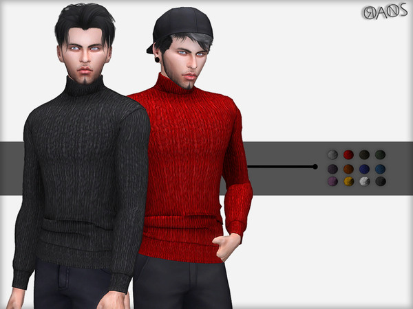 Sims 4 Turtleneck Sweater by OranosTR at TSR