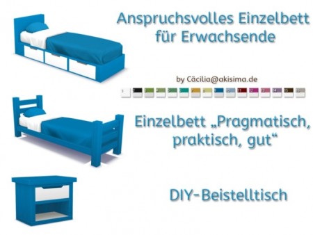 Discover University Single bed set recolors by Cacilia at Akisima