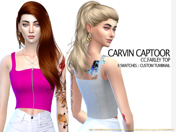 Sims 4 Farley Top by carvin captoor at TSR