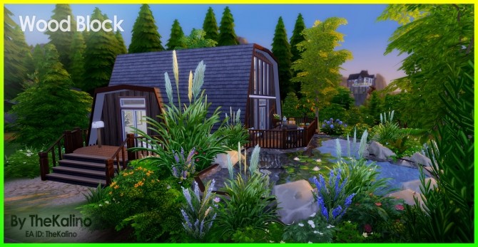 Sims 4 Wood Block house at Kalino