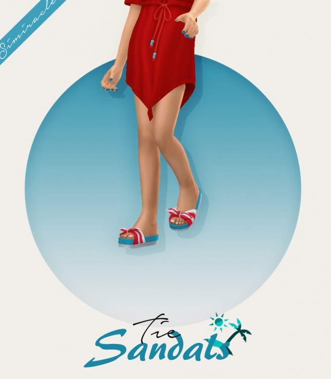 Sims 4 Tie Sandals Kids Version at Simiracle