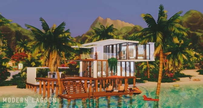 Sims 4 Modern Lagoon house at Helga Tisha