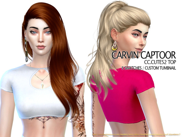 Sims 4 Cute 52 Top by carvin captoor at TSR