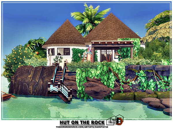 Sims 4 Hut on the rock by Danuta720 at TSR