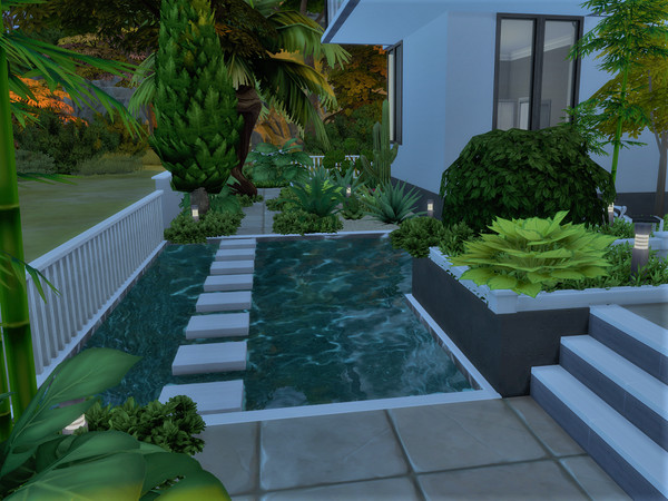 Sims 4 Courtyard House by Alibrandi at TSR
