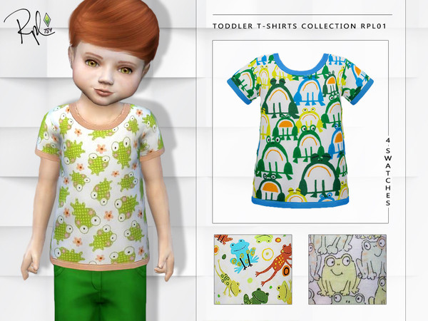 Sims 4 Toddler T shirts Collection RPL01 by RobertaPLobo at TSR