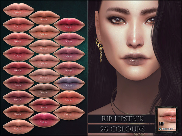 Sims 4 RIP Lipstick by RemusSirion at TSR