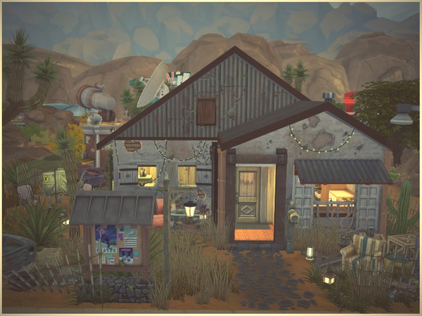 Sims 4 Lost In The Desert house by lotsbymanal at TSR