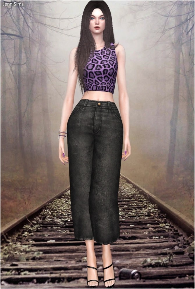 Sims 4 Top & Jeans Base Game Compatible at Jenni Sims