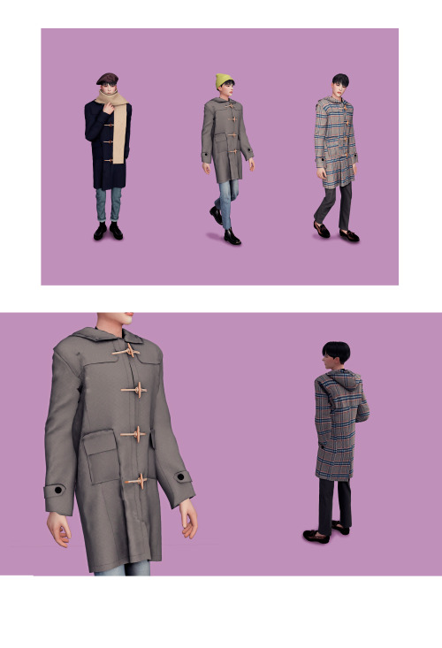Sims 4 Duffle coat M at Kiro