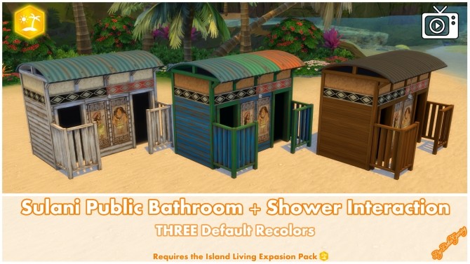 Sims 4 Sulani Public Bathroom + Shower Interaction by Bakie at Mod The Sims