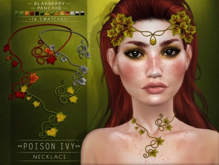 Poison ivy necklace & circlet at Blahberry Pancake