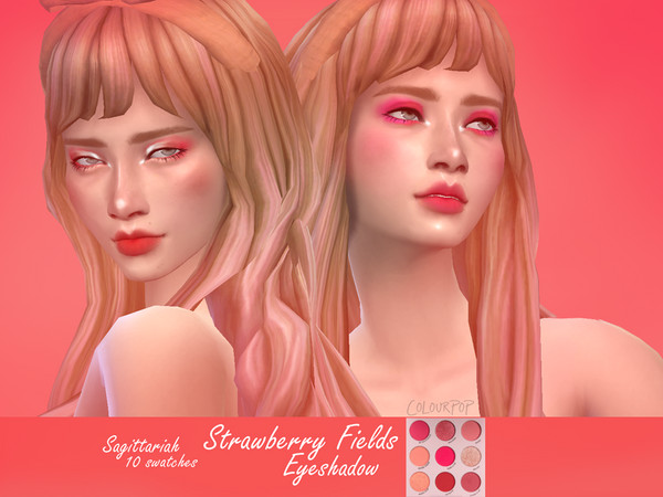 Sims 4 Strawberry Fields Eyeshadow by Sagittariah at TSR