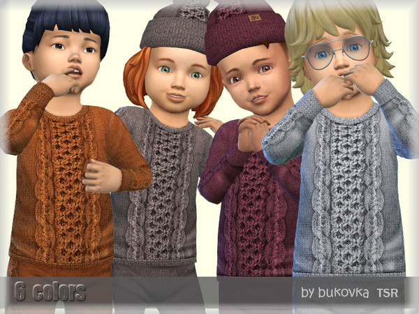 Sims 4 Knitted Sweater by bukovka at TSR