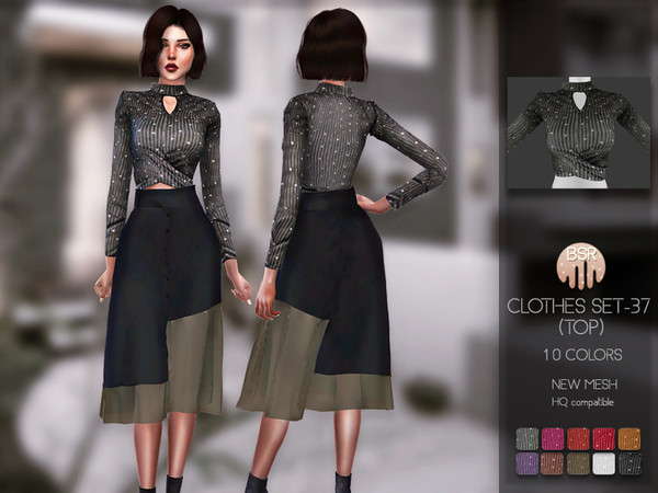 Sims 4 Clothes SET 37 TOP BD147 by busra tr at TSR