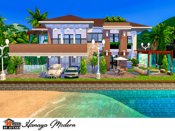 Sims 4 Hanaya Modern house by autaki at TSR