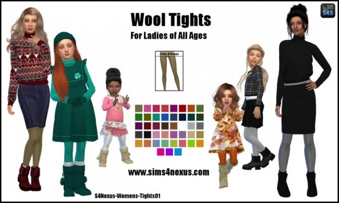 Sims 4 Wool Tights by SamanthaGump at Sims 4 Nexus