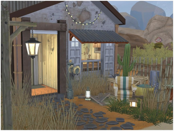 Sims 4 Lost In The Desert house by lotsbymanal at TSR