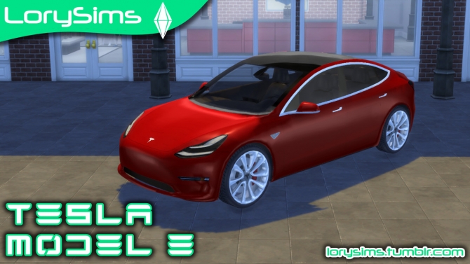 Tesla Model 3 at LorySims » Sims 4 Updates