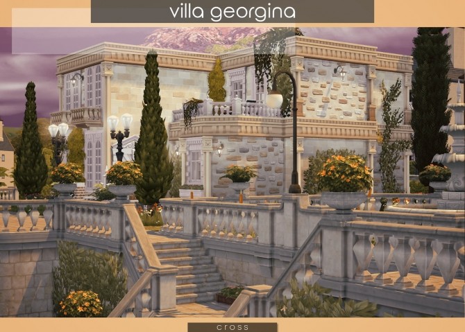 Sims 4 Villa Georgina by Praline at Cross Design