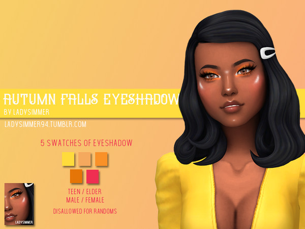 Sims 4 Autumn Falls Eyeshadow by LadySimmer94 at TSR