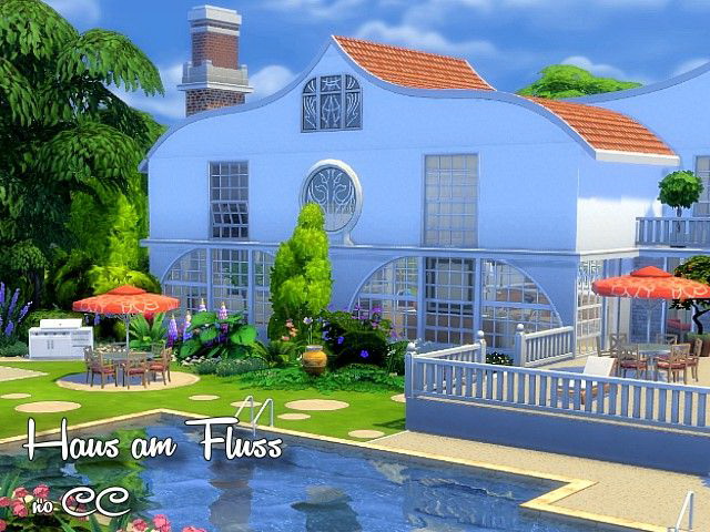 Sims 4 House by the river by Oldbox at All 4 Sims