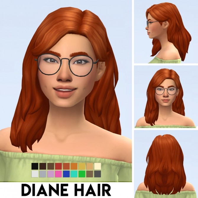 Sims 4 DIANE HAIR at Vikai