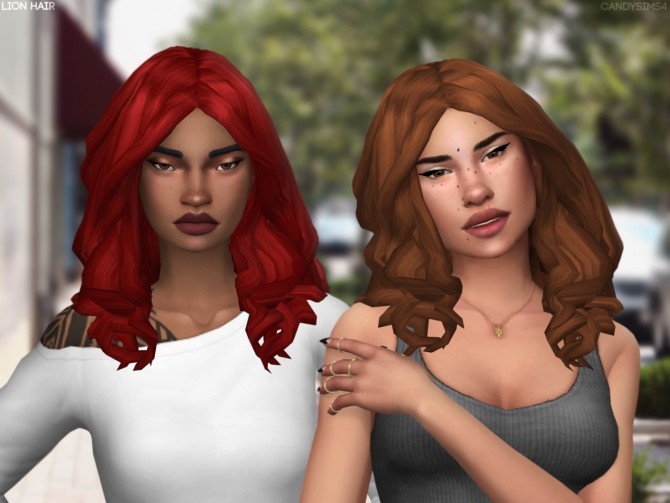 Sims 4 LION HAIR & DUO TONE ACC RECOLOR at Candy Sims 4