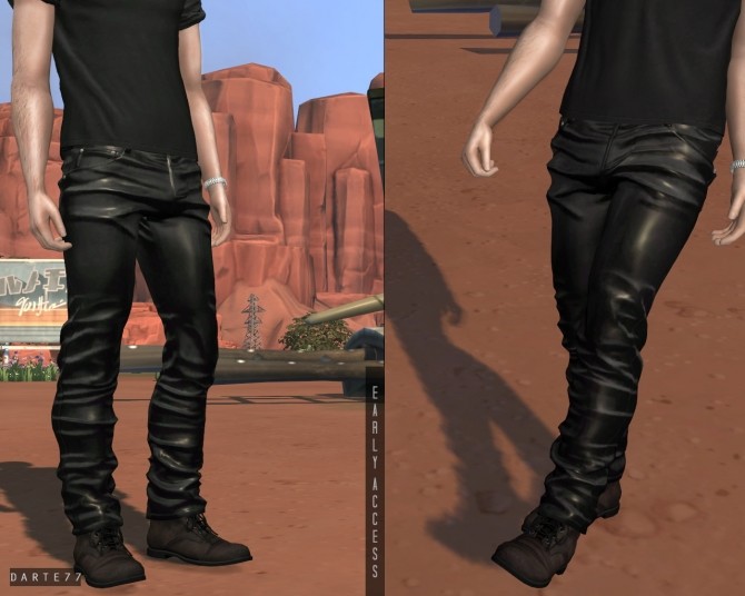 Sims 4 Leather Pants V1 & V2 (P) at Darte77