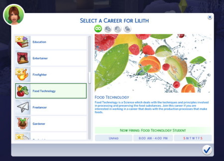Food Technology Career at Kiara’s Sims 4 Blog