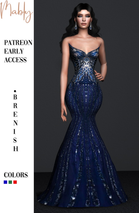 Sims 4 BRENISH GOWN (P) at Mably Store