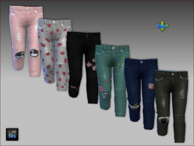 Sims 4 Hoodies and jeans for toddler girls by Mabra at Arte Della Vita