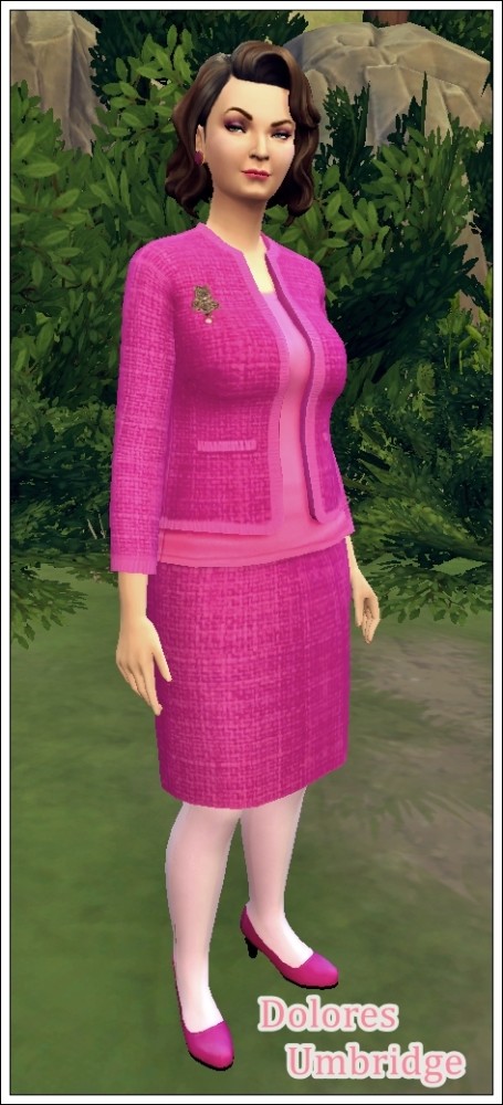 Sims 4 Dolores Umbridge Outfit by JH by huso1995 at Mod The Sims