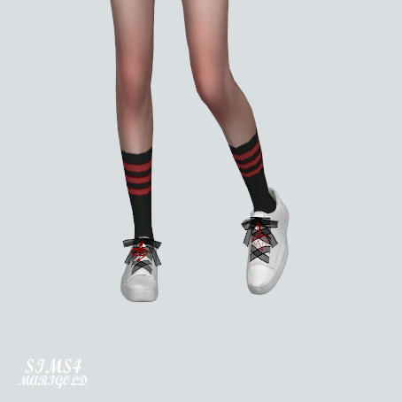 Sims 4 Mesh Strap Sneakers With Heart at Marigold