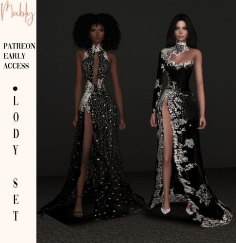 LODY SET 2 GOWNS at Mably Store » Sims 4 Updates