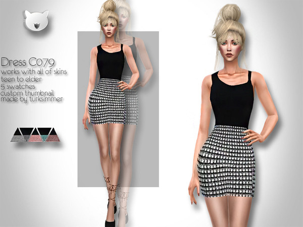 Sims 4 Dress C079 by turksimmer at TSR