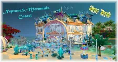 Mermaid & Neptune castel by Coco Simy at L’UniverSims