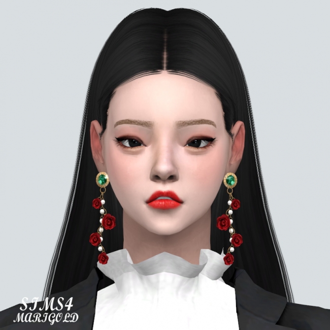 Rose Point Earrings V2 at Marigold » Sims 4 Updates