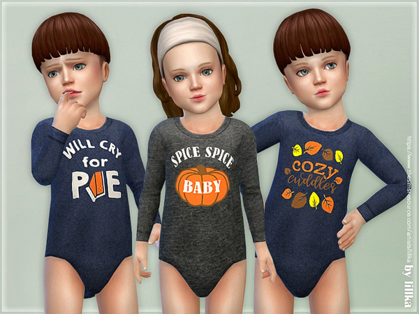 Sims 4 Toddler Onesie 05 by lillka at TSR