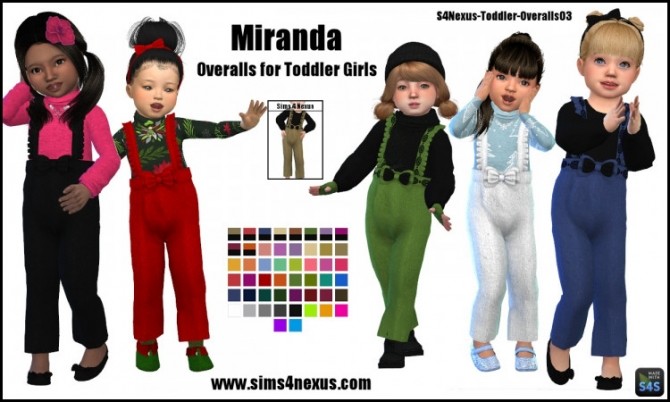Sims 4 Miranda overall by SamanthaGump at Sims 4 Nexus