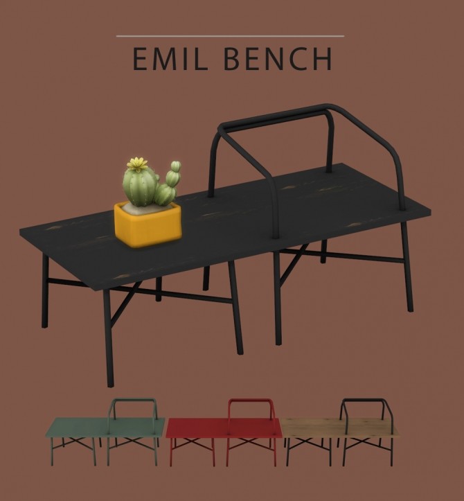 Sims 4 Emil Bench at Leo Sims