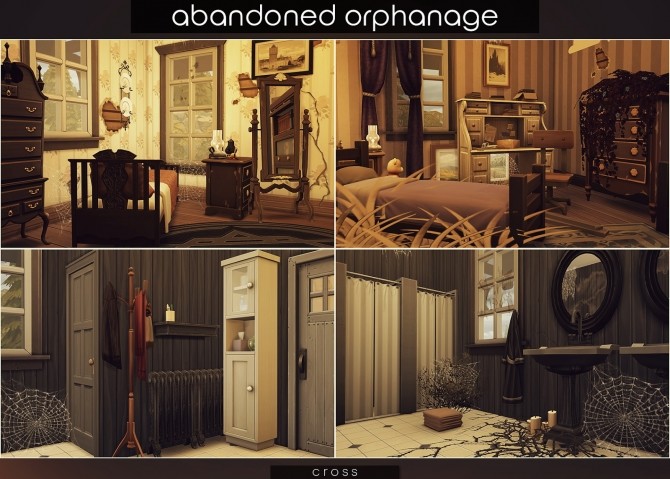 Sims 4 Abandoned Orphanage by Praline at Cross Design