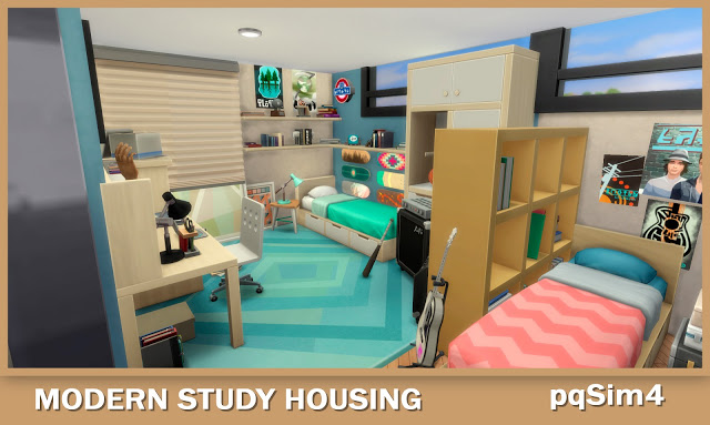 Modern Student Housing at pqSims4 » Sims 4 Updates