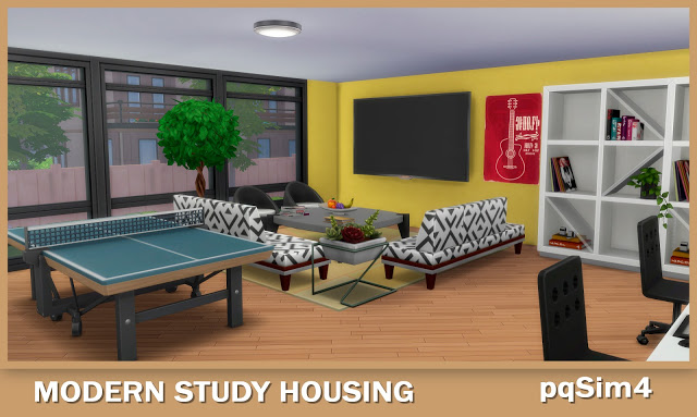Sims 4 Modern Student Housing at pqSims4