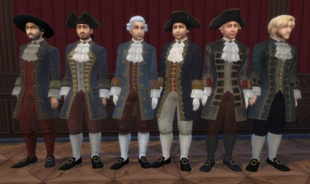 Various 18th Century male outfits by Nutter-Butter-1 at Mod The Sims
