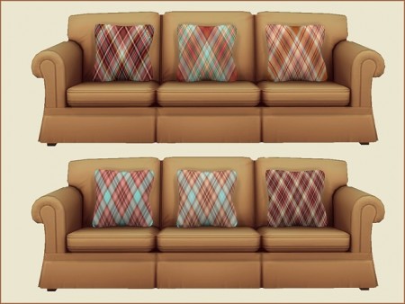 Plaid Print Cushions by oumamea at Mod The Sims
